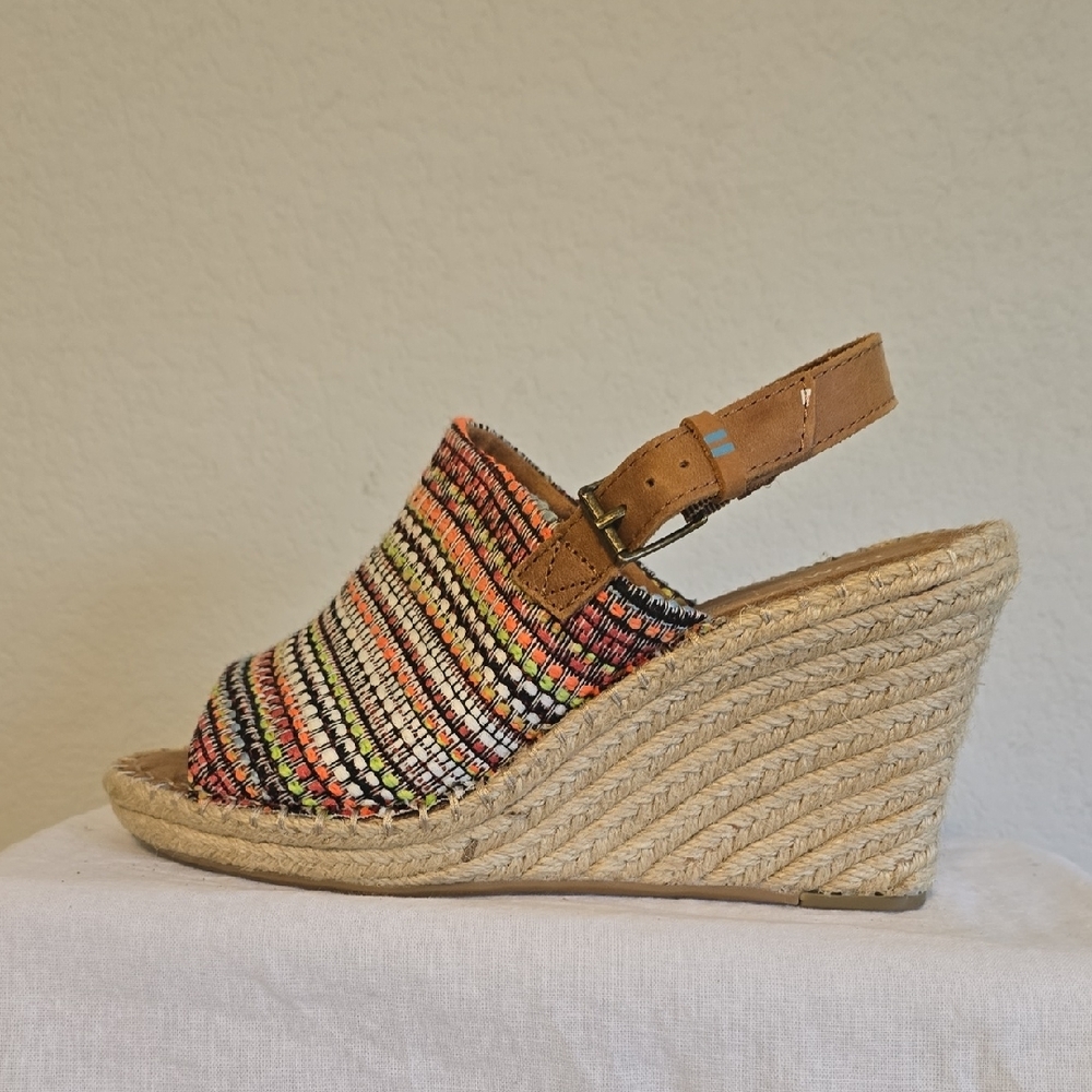 Toms Multicolor Woven Espadrille Wedges - Picture 12 of 15